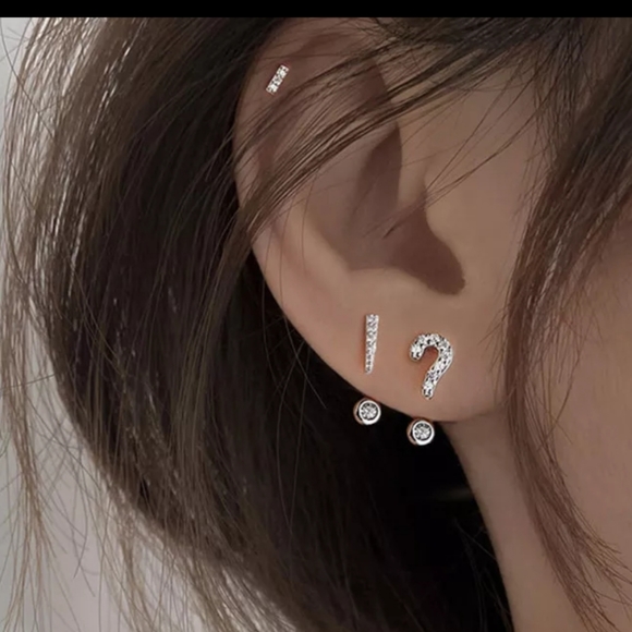 ? ! Stud 925 sterling silver earrings paved diamond crystals sparkly gorgeous - Picture 5 of 5